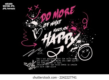 typography street art graffiti with spray splash effect for graphic tee t shirt or sweatshirt  vector