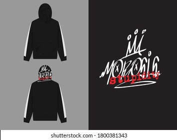 Typography Streetwear Hoodie
MOROSIS Stupidity Typography Design