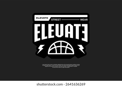 typography streetwear urban fashion template for printing
