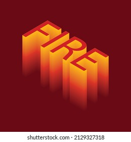 Typography Style FIRE LOGO TEMPLATE VECTOR