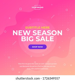 Typography style new season big sale