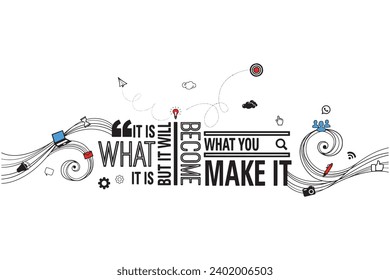 Typography Style of Teamwork, Vector Illustration for Office Wall Using Important Words and Concepts.