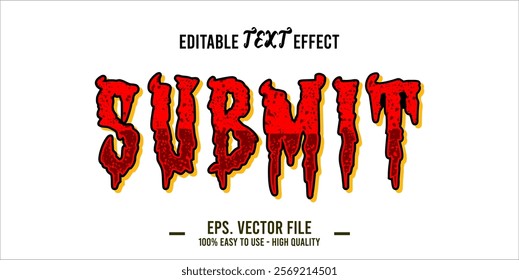 typography SUBMIT word art illustration, editable text effect, eps file format	