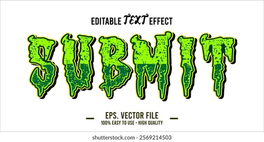 typography SUBMIT word art illustration, editable text effect, eps file format	