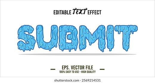 typography SUBMIT word art illustration, editable text effect, eps file format	