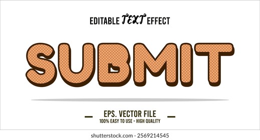 typography SUBMIT word art illustration, editable text effect, eps file format	