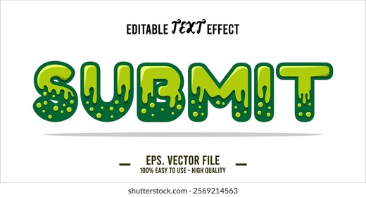 typography SUBMIT word art illustration, editable text effect, eps file format	