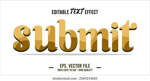 typography SUBMIT word art illustration, editable text effect, eps file format	