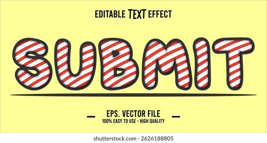 typography SUBMIT word art illustration, editable text effect, eps file format