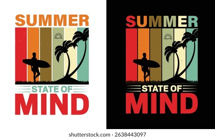 Typography Summer Tshirt Design Beach Vector. Use for shirts, mugs, Cards, stickers, etc.