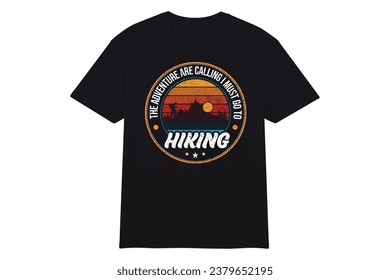 Typography, Summer, Vintage, Mountain, Hiking, Nursing T-shirt Design Vector