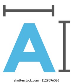 
A typography symbol also called font size adjustment
