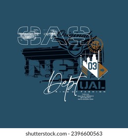 typography for t shirt, casual dept, king of fashion, design graphic illustration