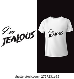 Typography t shirt design with bold black script.