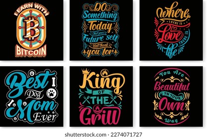 Typografie T-Shirt Design Paket, Typografisches Briefing Design, Trendy quote t Shirt Design, Amazing neues T-Shirt Design