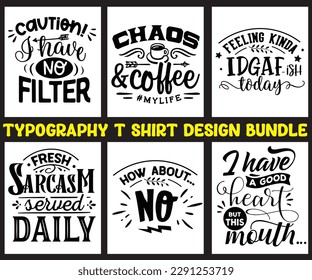 Typography T Shirt Design Bundle