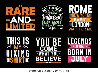 Typography T Shirt Design Bundle