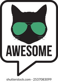 Typography t shirt design with cat