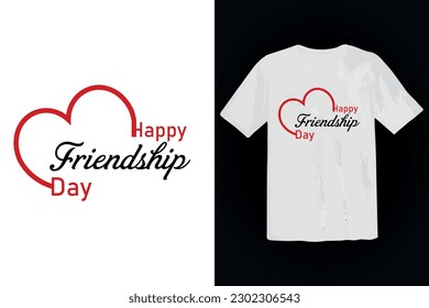 typography t shirt design for friendship day. friendship day wear design. trendy unique stylish ready to print apparel design.