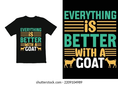 typography t shirt design. goat funny  t shirt graphic
