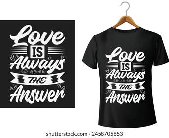 tipografía diseño de camiseta con amor