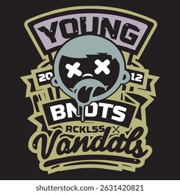 Typography T shirt design On dark background 