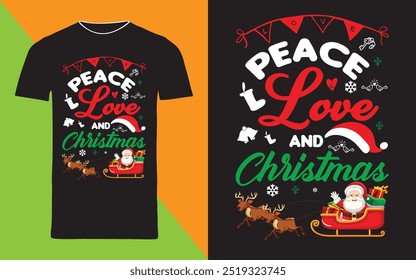 typography t shirt design "please love and christmas 