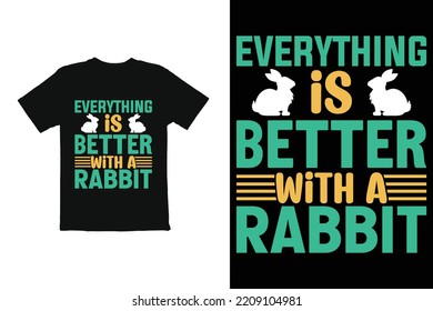 
typography t shirt design. rabbit funny  t shirt graphic
