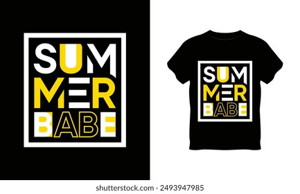 typography t shirt design, summer babe t shirt typography