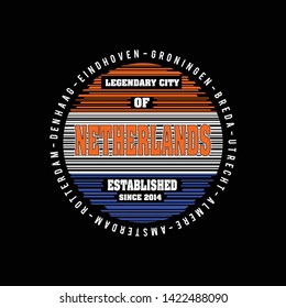 typography T shirt , design T shirt, Vector design , Netherland typography
