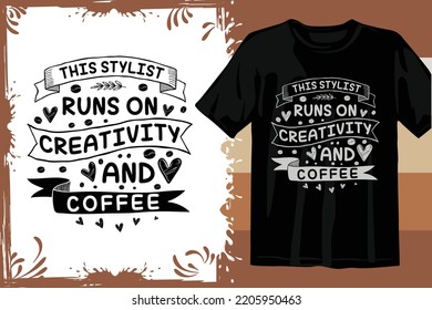 Typography T shirt design vector. Coffee t shirt design.