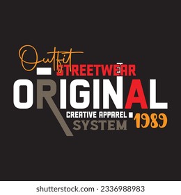 typography t shirt design vector illustration, element apparel, template vector file.