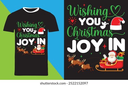 typography t shirt design "wishing you christmas joy in
