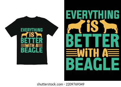 typography t shirt graphic. t shirt design vector animal beagle