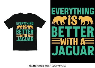 typography t shirt graphic. t shirt design vector animal jaguar funny