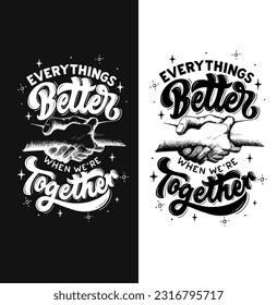 Typography t shirt lettering motivational quotes design. Template vector art illustration with vintage style. Trendy apparel fashionable with calligraphy text graphic on black and white shirt. Be The 