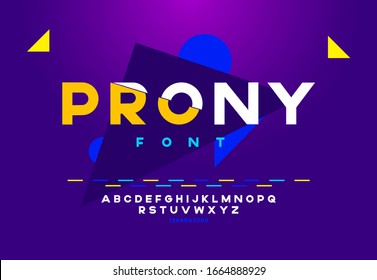 Typography technology electronic dance music future creative font. Abstract digital modern alphabet fonts. vector illustration.