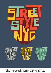 typography tee print design