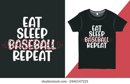 Typography Tee shirt Design for Baseball Lover, Baseball Tee Shirt Vector, Design for Print