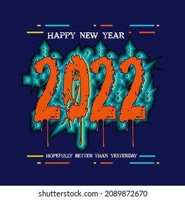 typography text 2022 font in color full of geometric style on backgrounds,illustration art,order