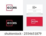 typography text acces logo design