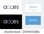 typography text acces logo design