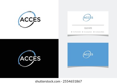 typography text acces logo design