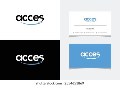 typography text acces logo design