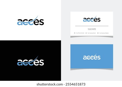typography text acces logo design