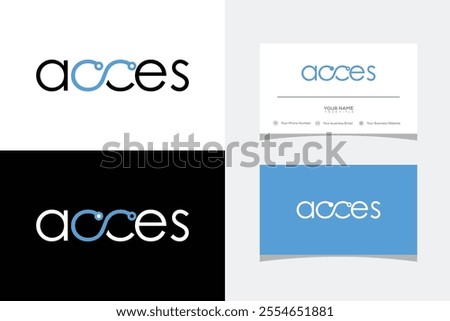 typography text acces logo design