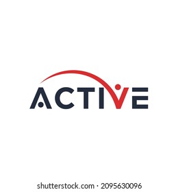 Typography Text Active Logo Design Inspiration - Shutterstock ID 2095630096