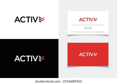 Typography Text Active Logo Design Inspiration. logo and business card