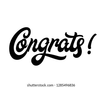Typography text art design vector for Congrats