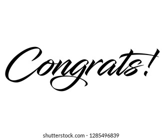 Typography text art design vector for Congrats
